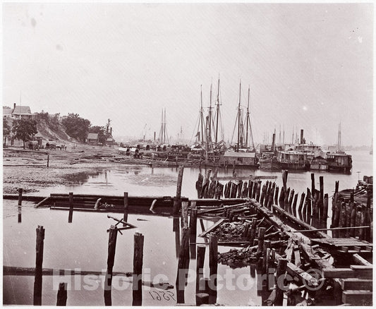 Photo Print : Andrew Joseph Russell - City Point, Virginia 1 : Vintage Wall Art