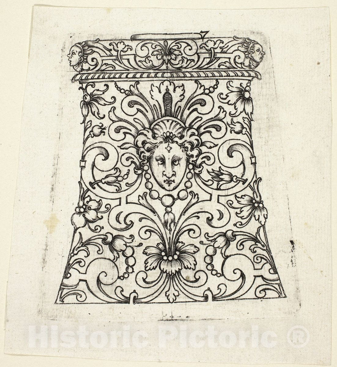Art Print : Plate 7, from twenty ornamental designs for goblets and beakers, Master A.P., c.1601, Vintage Wall Decor :
