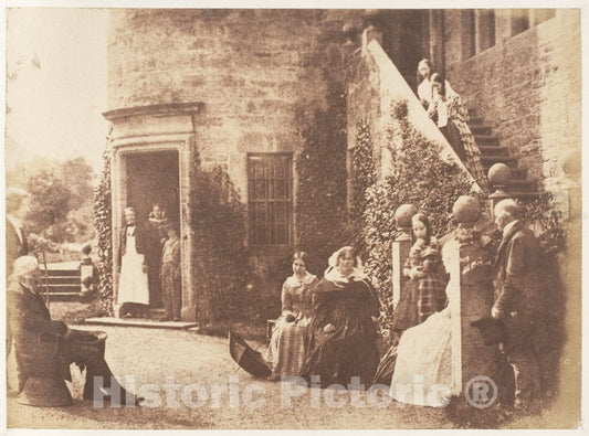 Photo Print : Hill and Adamson - Bonaly Towers. Home of Lord Cockburn 2 : Vintage Wall Art