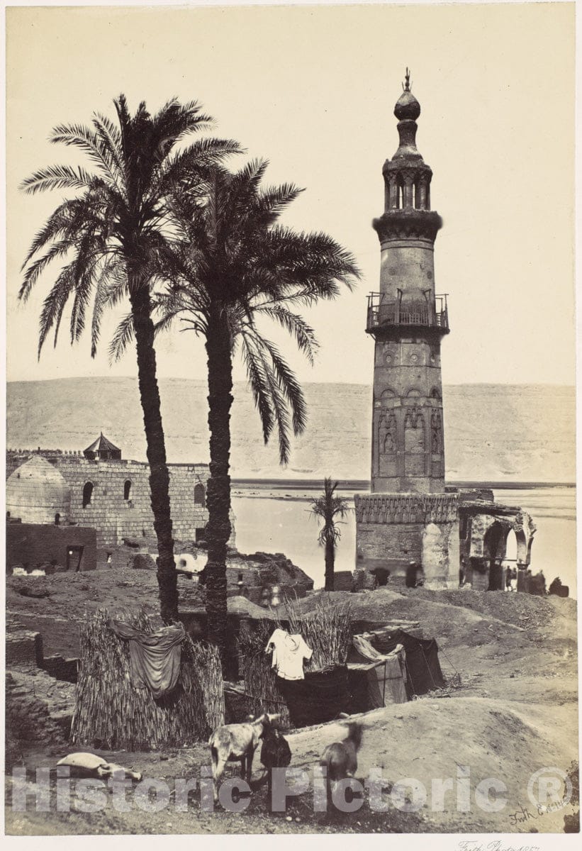 Photo Print : Francis Frith - View at Girgeh : Vintage Wall Art