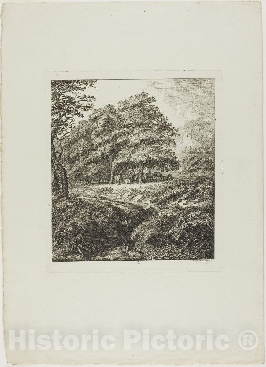 Art Print : Man Reading a Book, Salomon Gessner, c.1778, Vintage Wall Decor :