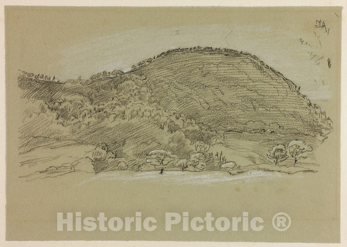 Art Print : Walking Through the Fields, John Linnell, c.1829, Vintage Wall Decor :