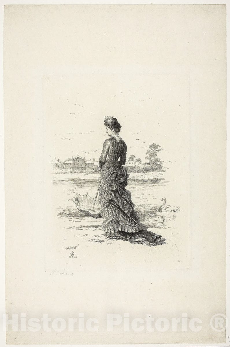 Art Print : A Penny for Her Thoughts, Sir John Everett Millais, c 1920, Vintage Wall Decor :