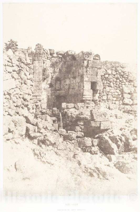 Photo Print : Auguste Salzmann - Jérusalem, Fontaine de Saint-Philippe : Vintage Wall Art