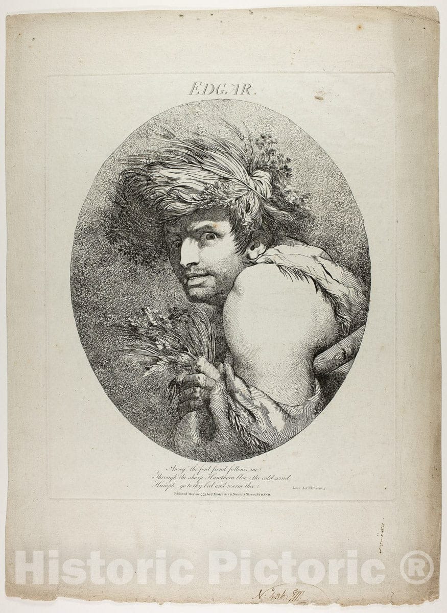 Art Print : Edgar, John Hamilton Mortimer, c.1757, Vintage Wall Decor :