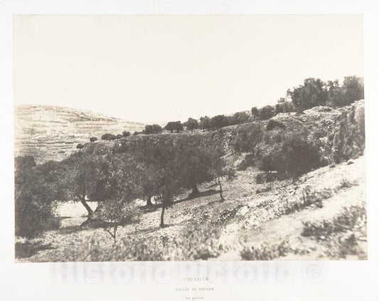 Photo Print : Auguste Salzmann - Jérusalem, Vue générale de la Vallée de Hinnom : Vintage Wall Art