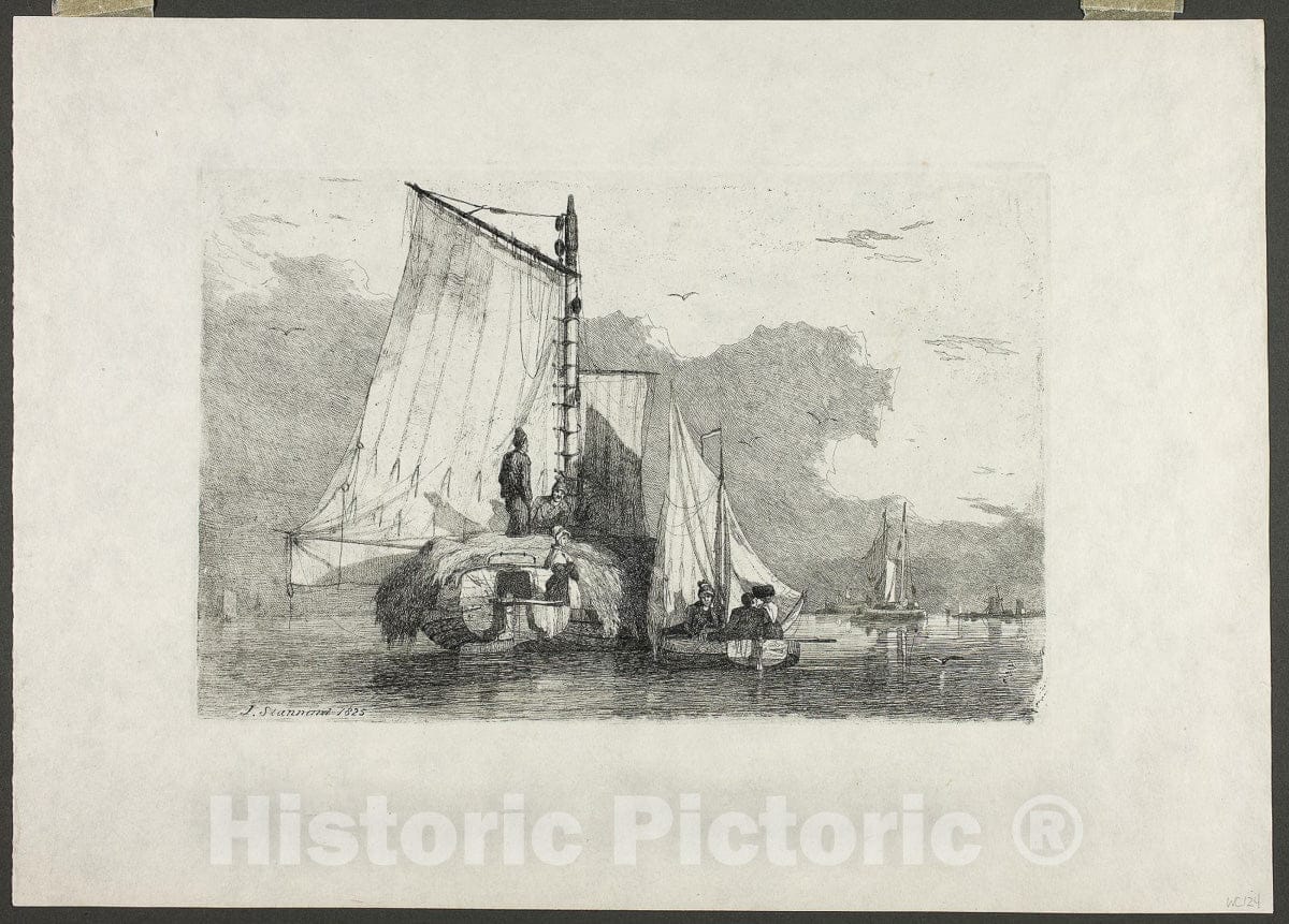 Art Print : Boats Braydon, Joseph Stannard, c.1906, Vintage Wall Decor :