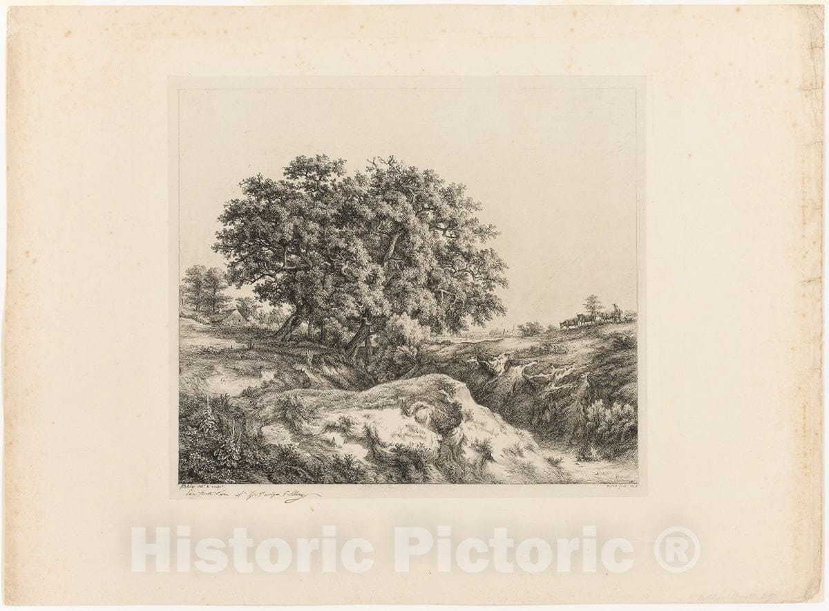 Art Print : The Bouquet of Trees, or The Lindens (Souvenir of the Sarthe), EugÃ¨ne Blery, c 1887, Vintage Wall Decor :