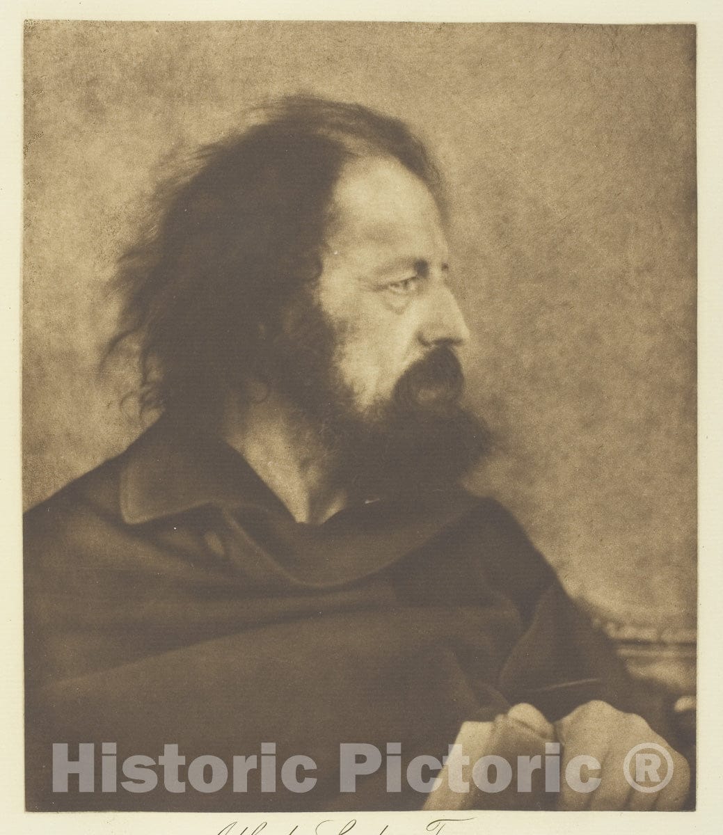 Art Photo : Alfred, Lord Tennyson (Dirty Monk), Julia Margaret Cameron, c 1866, Vintage Wall Decor :