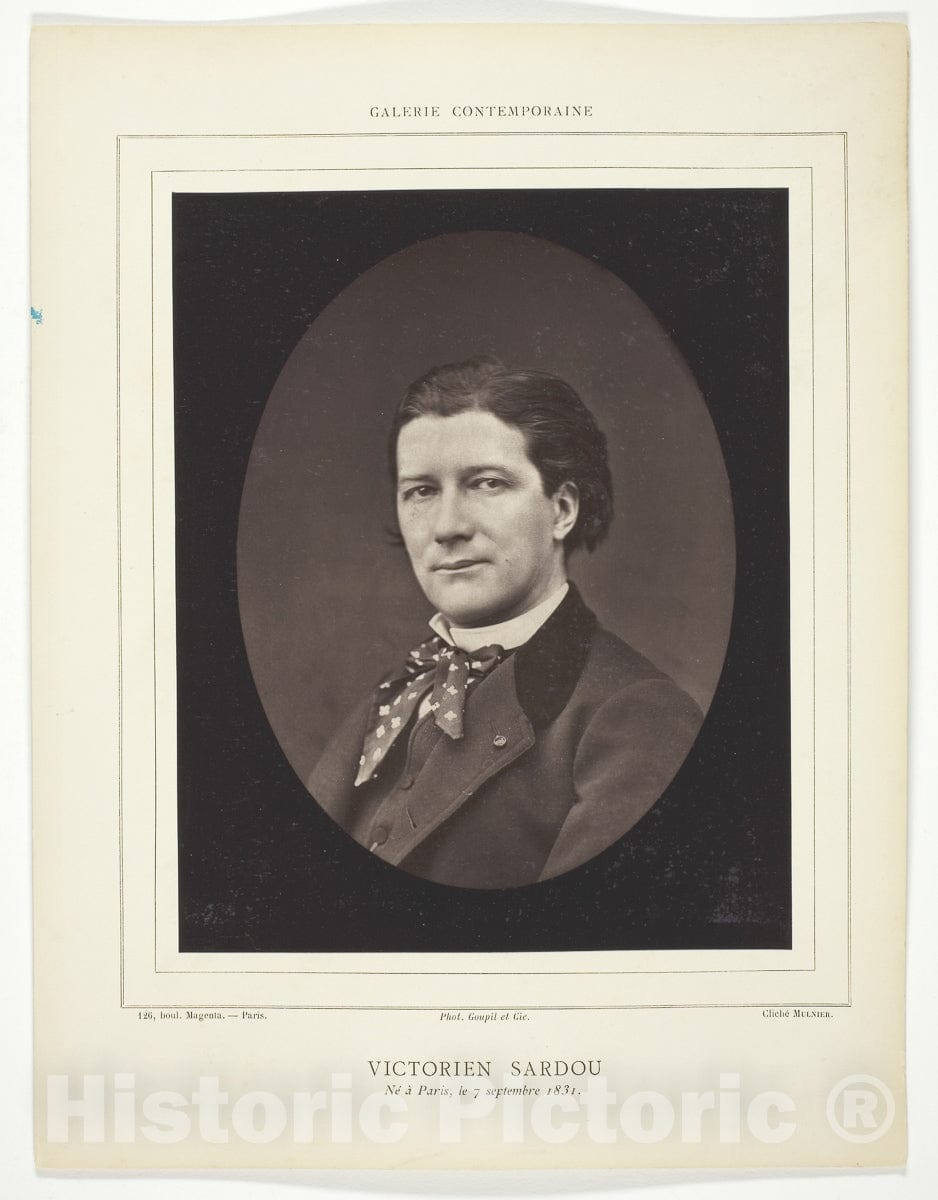 Art Photo : Victorien Sardou (French playwright, 1831-1908), Ferdinand J. Mulnier, c 1921, Vintage Wall Decor :