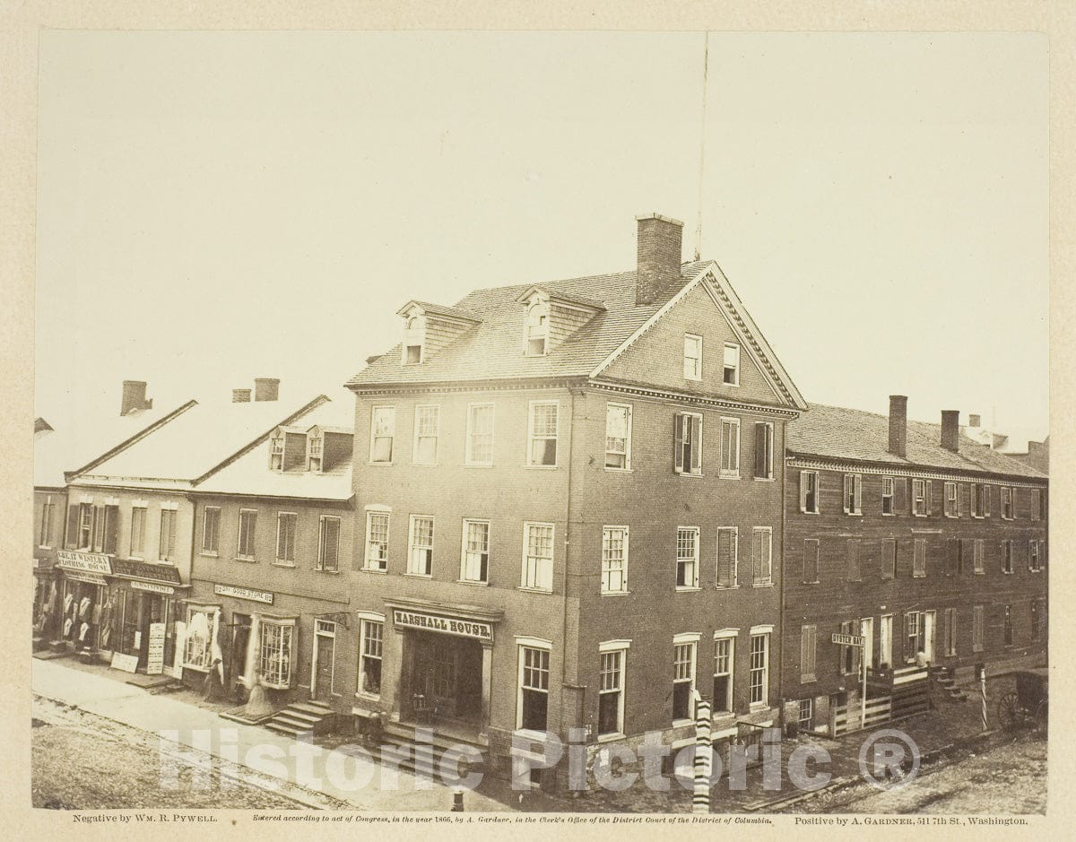 Art Photo : Marshall House, Alexandria, Virginia, William R. Pywell, c 1865, Vintage Wall Decor :