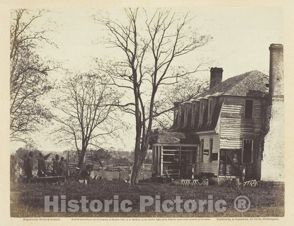 Art Photo : Moore House, Yorktown, Virginia, Wood and Gibson, c.1865, Vintage Wall Decor :