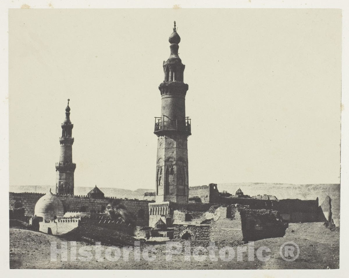 Art Photo : Mosquee dAly-Bey, Girgeh, Haute-Egypte, Maxime du Camp, c 1849, Vintage Wall Decor :