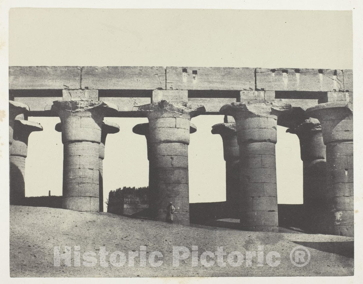 Art Photo : Louqsor, Grande Colonnade du Palais; ThÃ¨bes, Maxime du Camp, c 1855, Vintage Wall Decor :