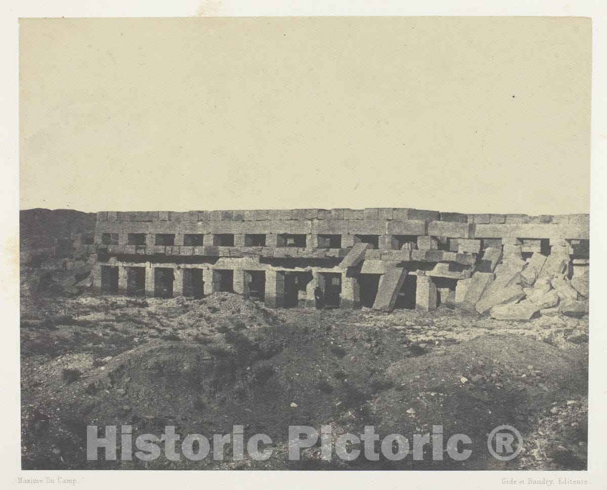 Art Photo : Palais de Karnak, Appartements Prives du Palais, Promenoir de TÃ´thmÃ¨s III; ThÃ¨bes, Maxime du Camp, c 1855, Vintage Wall Decor :