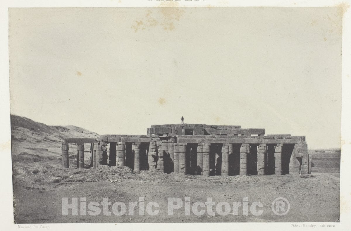 Art Photo : Gournah, Tombeau dOsymandias; ThÃ¨bes, Maxime du Camp, c 1849, Vintage Wall Decor :