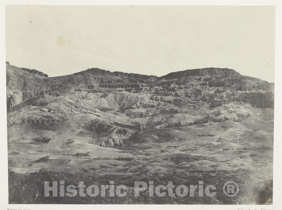 Art Photo : Gournah, Necropole de ThÃ¨bes; ThÃ¨bes, Maxime du Camp, c 1849, Vintage Wall Decor :