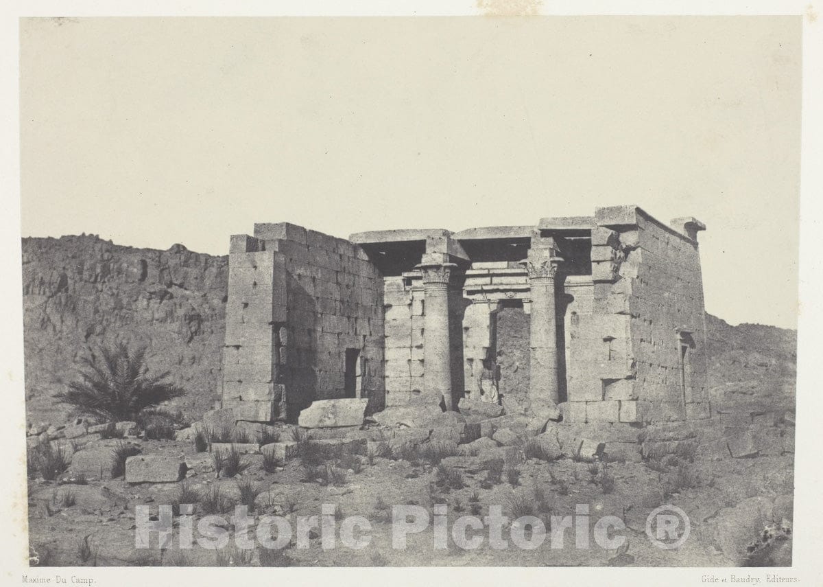 Art Photo : Temple de Tafeh (Ancienne Taphis), Nubie, Maxime du Camp, c 1844, Vintage Wall Decor :