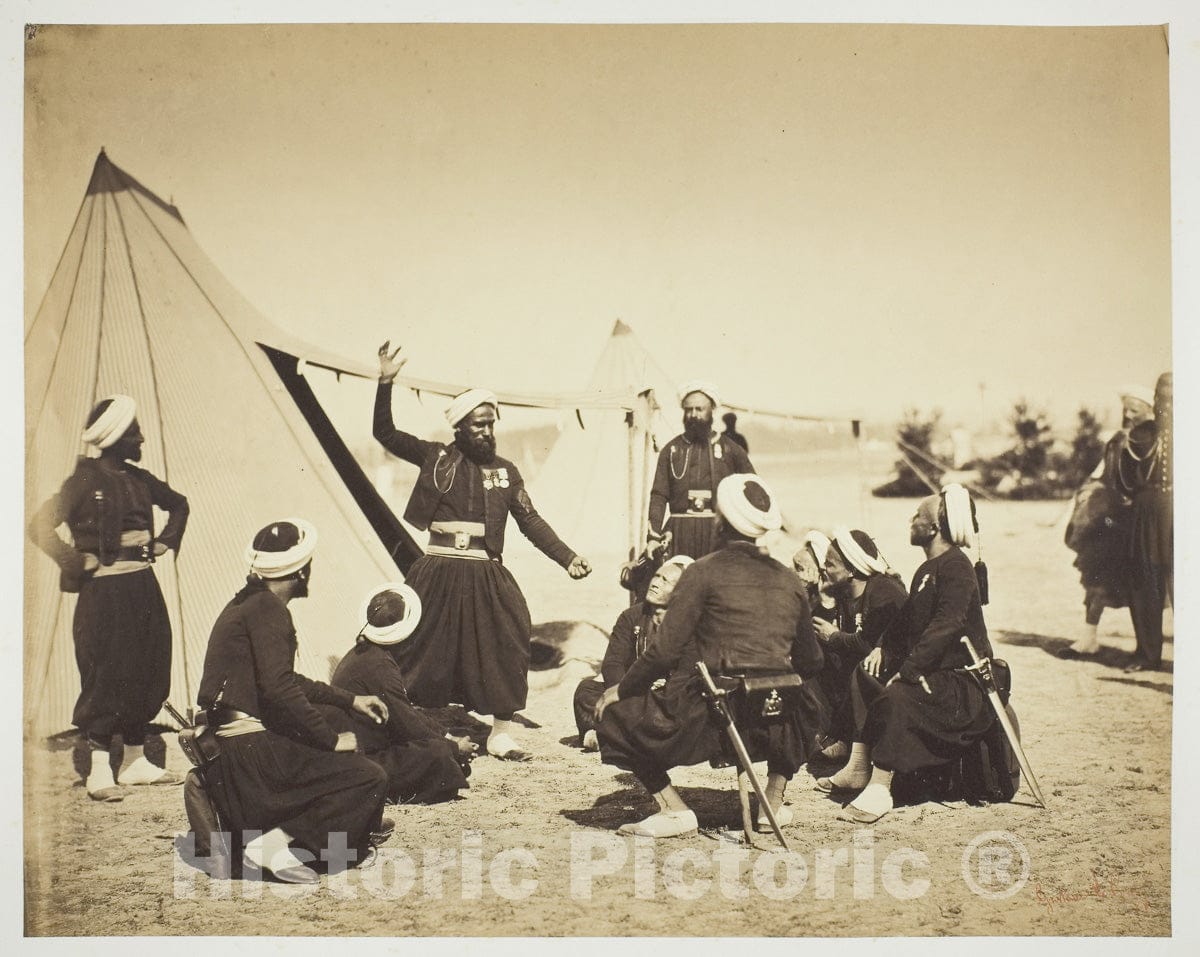 Art Photo : Zouave Storyteller (Le recit), Gustave Le Gray, c 1857, Vintage Wall Decor :