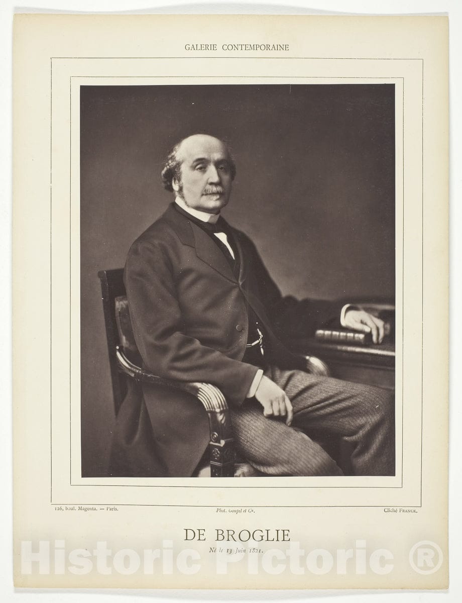 Art Photo : de Broglie, Franck, c 1869, Vintage Wall Decor :