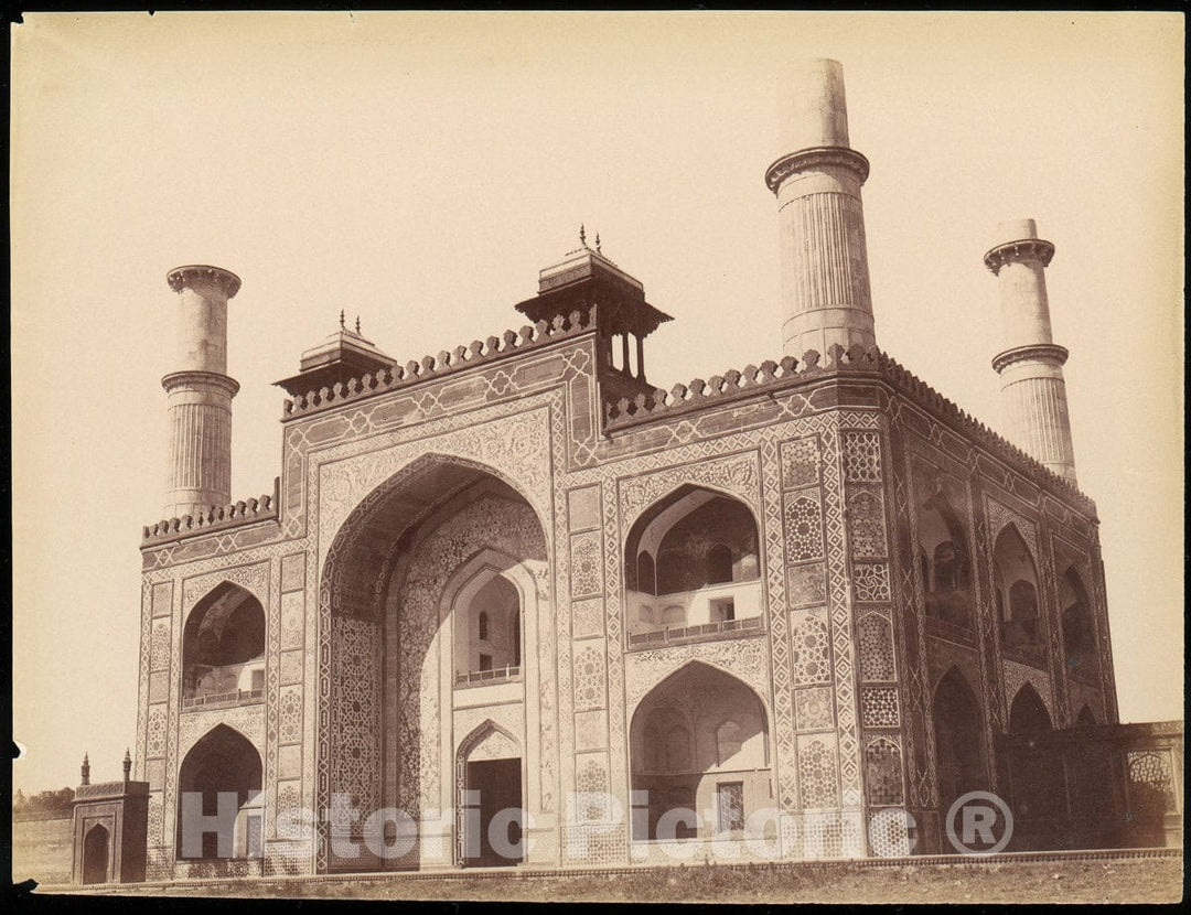 Photo Print : Akbar's Tomb at Sikandra, India : Vintage Wall Art