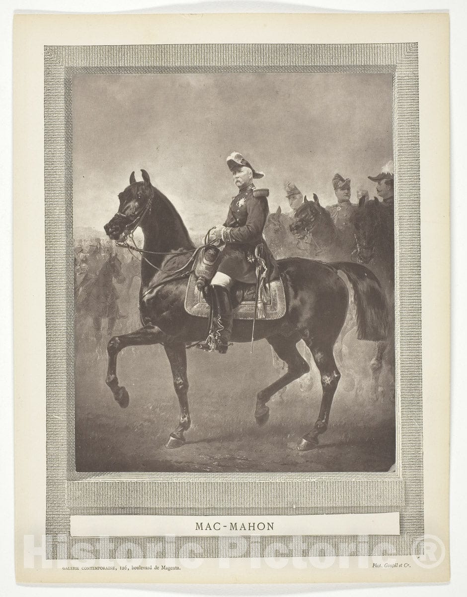 Art Photo : Mac-Mahon, Goupil et Cie., c 1865, Vintage Wall Decor :