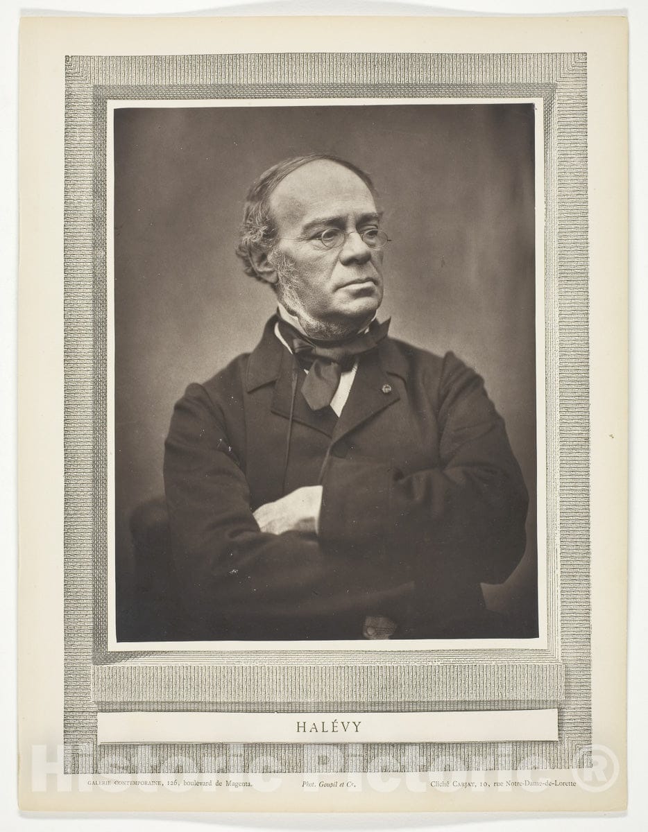 Art Photo : Halevy, Etienne Carjat, c 1858, Vintage Wall Decor :