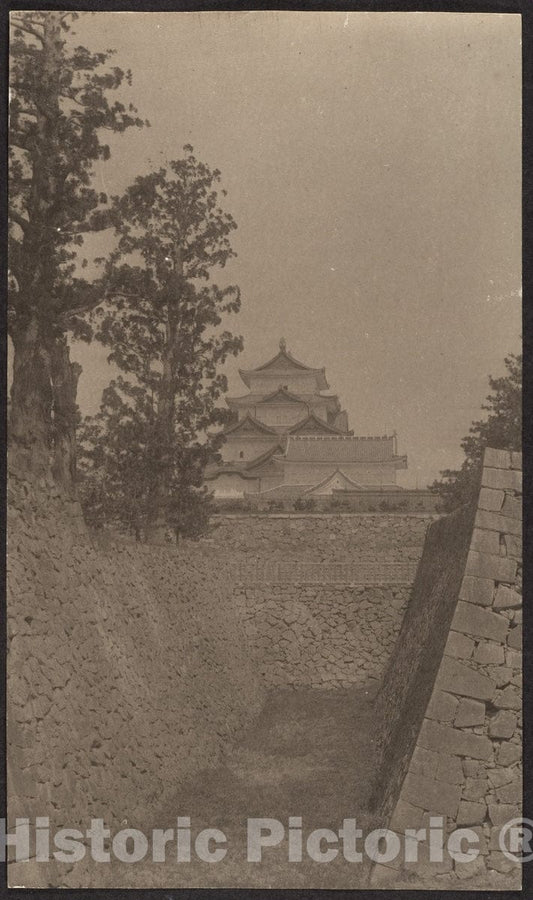 Photo Print : Adolf de Meyer - Edo Castle, Tokyo, Japan : Vintage Wall Art