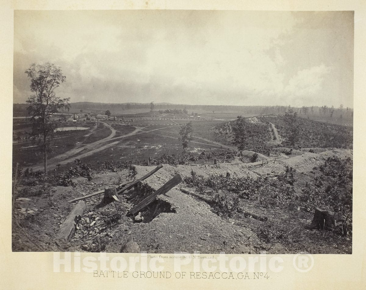 Art Photo : Battle Ground of Resacca, GA, No. 4, George N. Barnard, c.1865, Vintage Wall Decor :