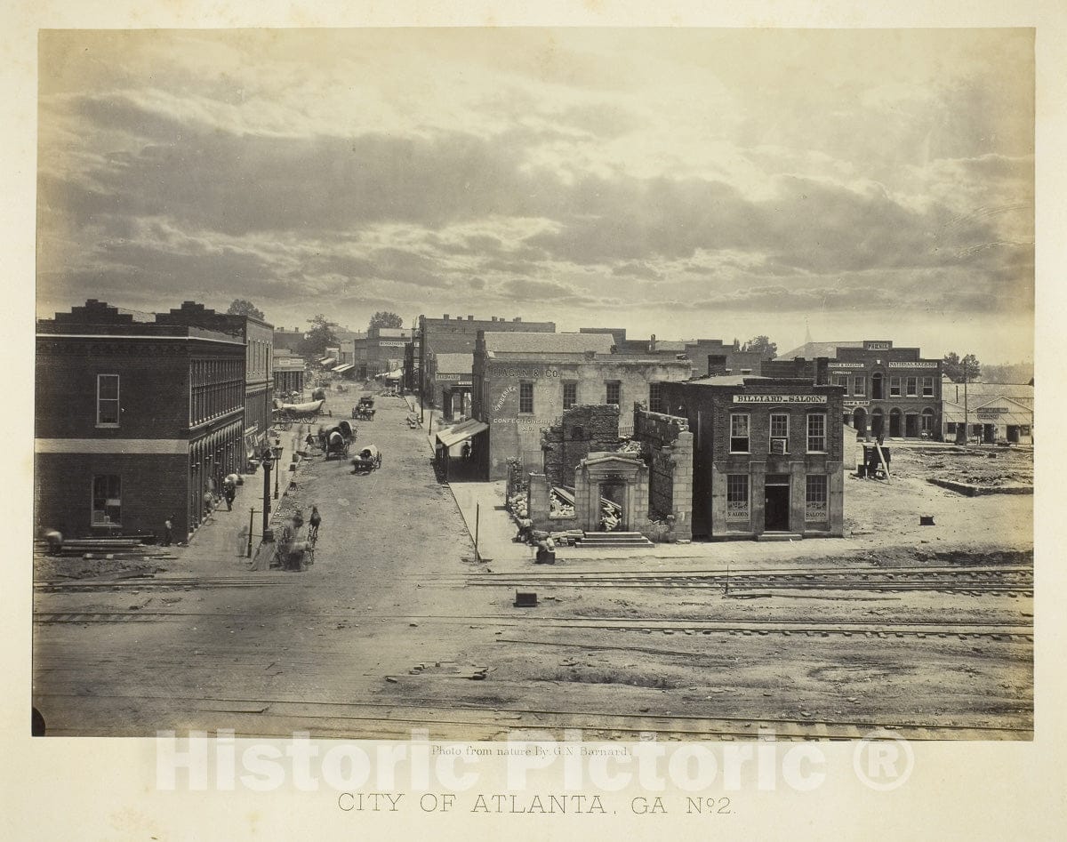 Art Photo : City of Atlanta, GA, No. 2, George N. Barnard, c 1865, Vintage Wall Decor :