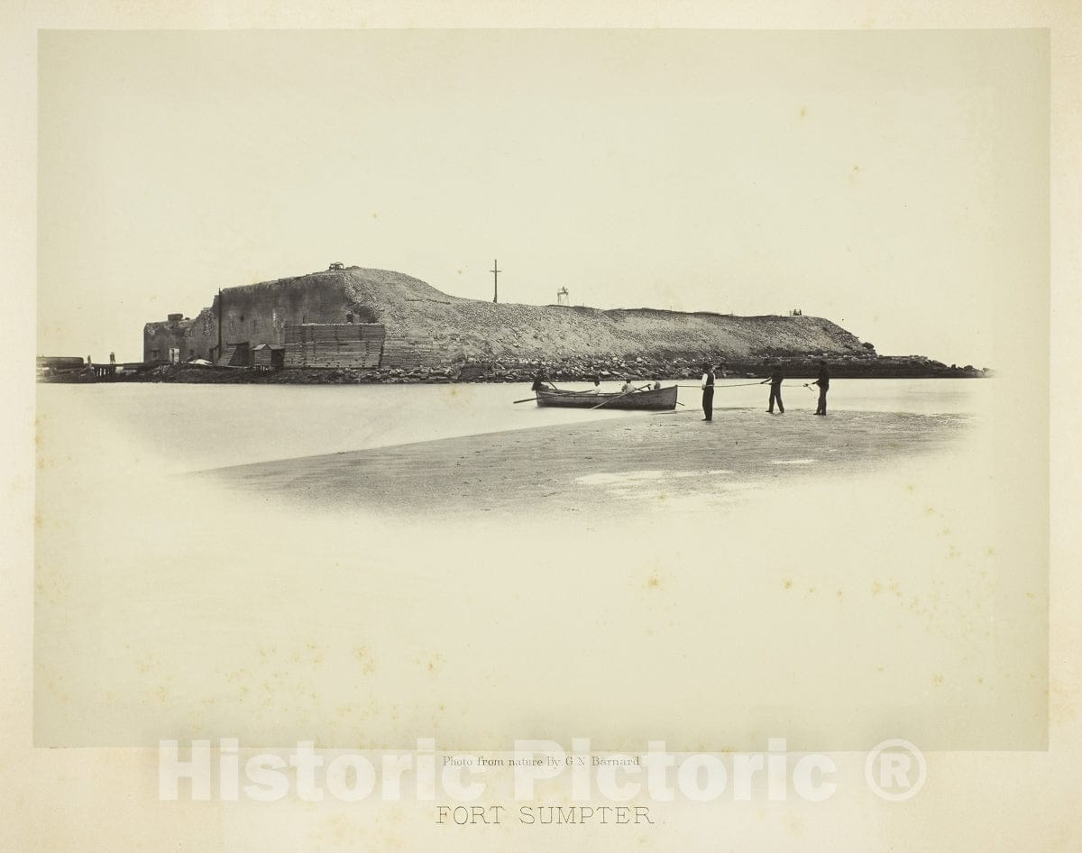 Art Photo : Fort Sumpter, George N. Barnard, c.1865, Vintage Wall Decor :