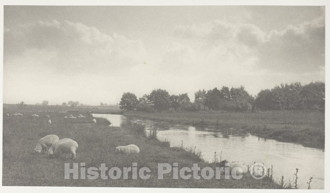 Art Photo : On the River Bure, Peter Henry Emerson, c 1886, Vintage Wall Decor :