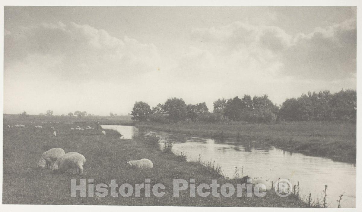 Art Photo : On the River Bure, Peter Henry Emerson, c 1886, Vintage Wall Decor :
