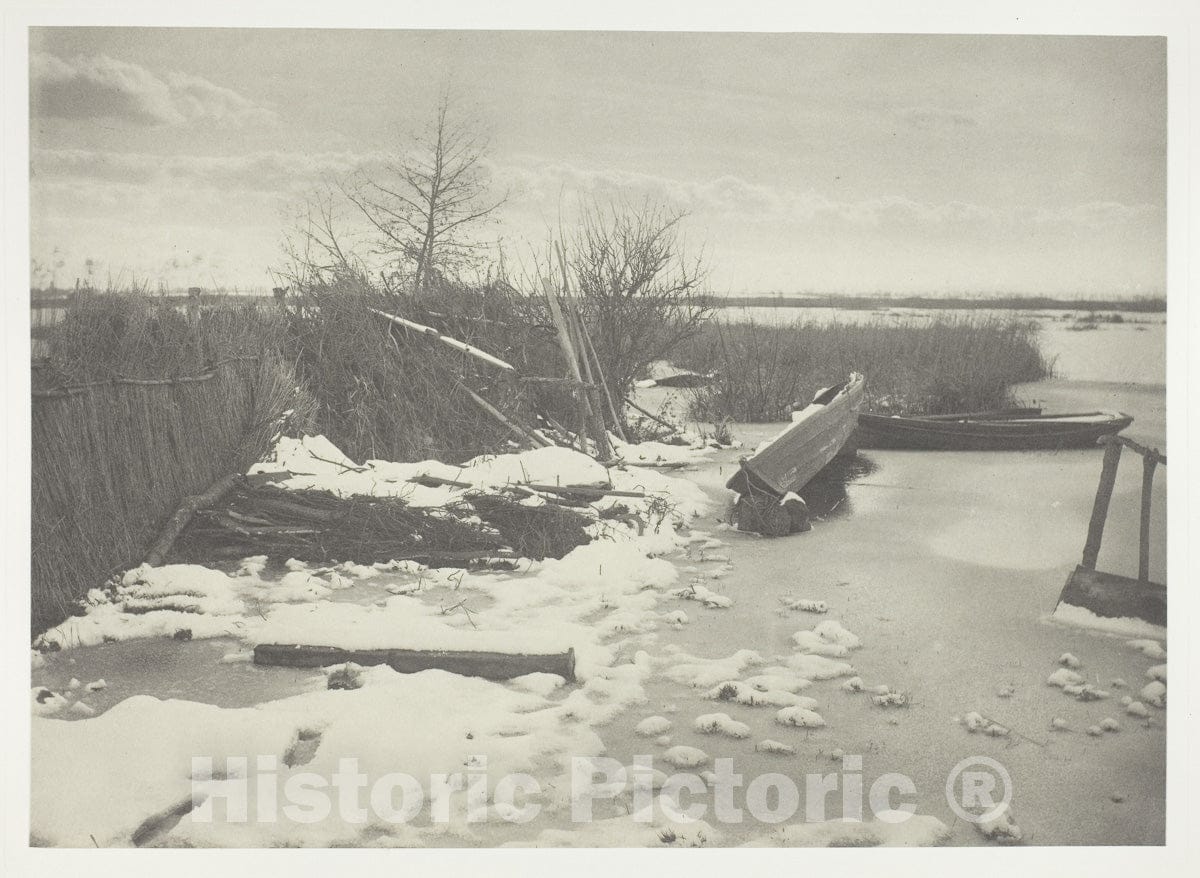 Art Photo : The First Frost, Peter Henry Emerson, c 1886, Vintage Wall Decor :