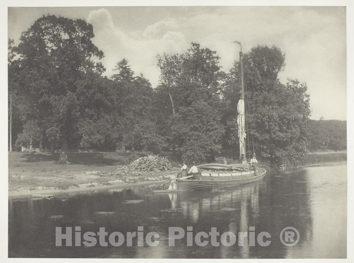Art Photo : The River Bure at Coltishall, Peter Henry Emerson, c 1886, Vintage Wall Decor :