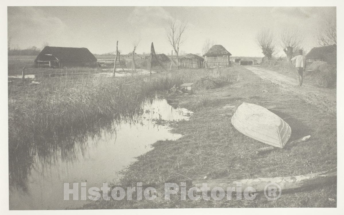 Art Photo : Twixt Land and Water, Peter Henry Emerson, c 1905, Vintage Wall Decor :