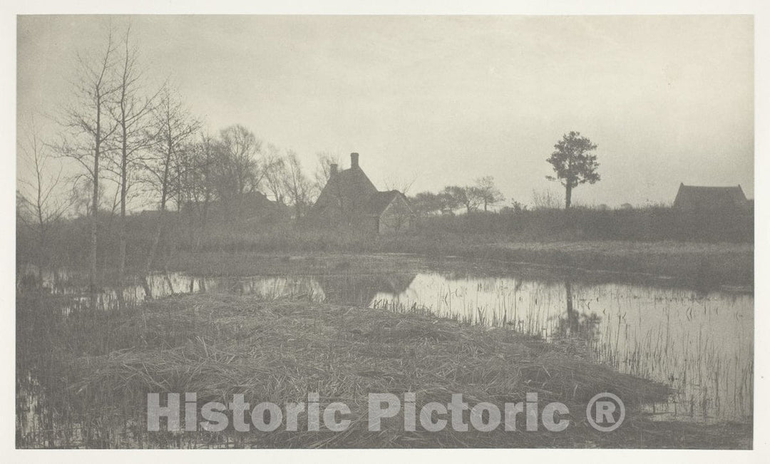 Art Photo : Evening, Peter Henry Emerson, c 1904, Vintage Wall Decor :