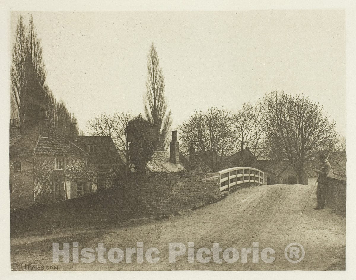 Art Photo : The Crown Inn, Borxbourne, Peter Henry Emerson, c 1880, Vintage Wall Decor :
