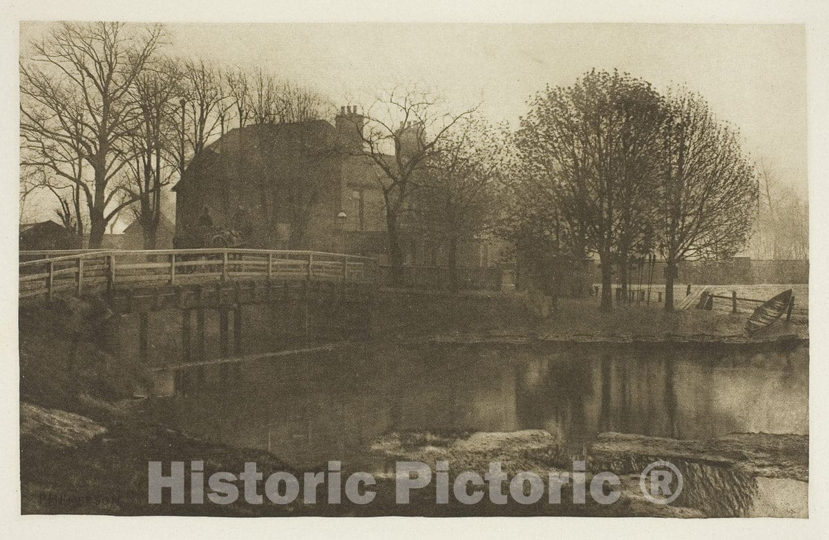 Art Photo : The Ferry Boat Inn, Tottenham, Peter Henry Emerson, c.1908, Vintage Wall Decor :