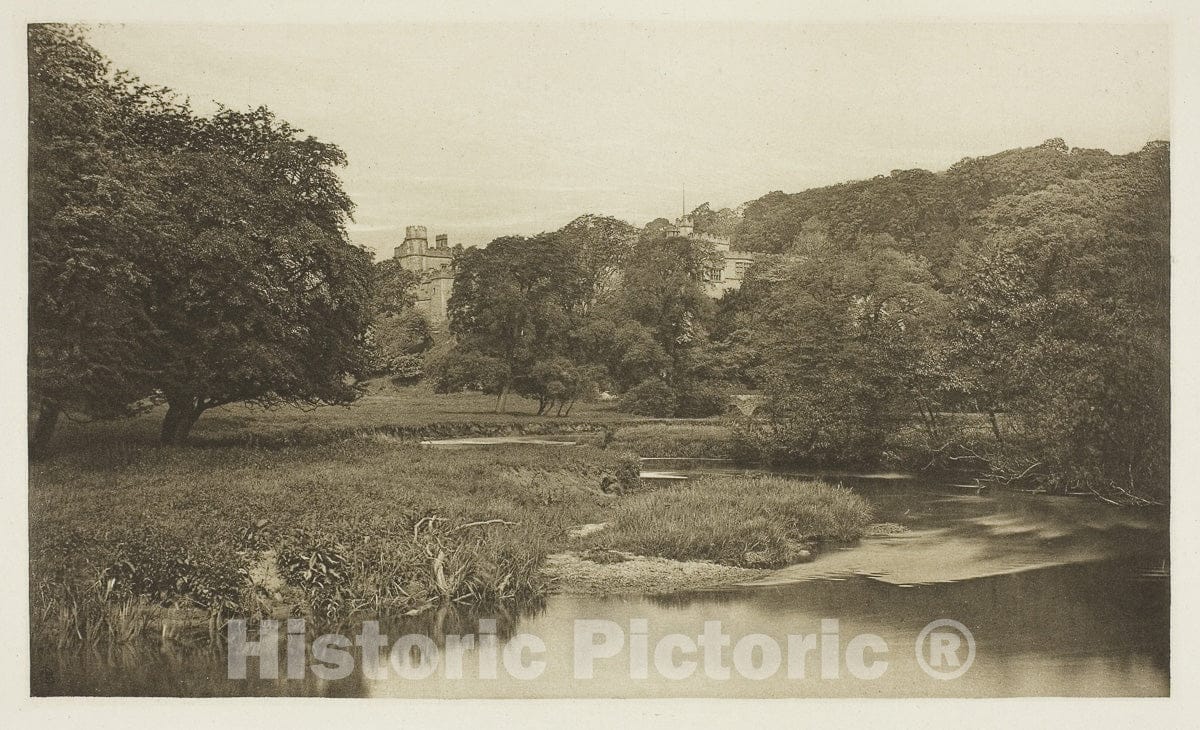 Art Photo : Haddon Hall, From the Meadows, Peter Henry Emerson, c.1890, Vintage Wall Decor :