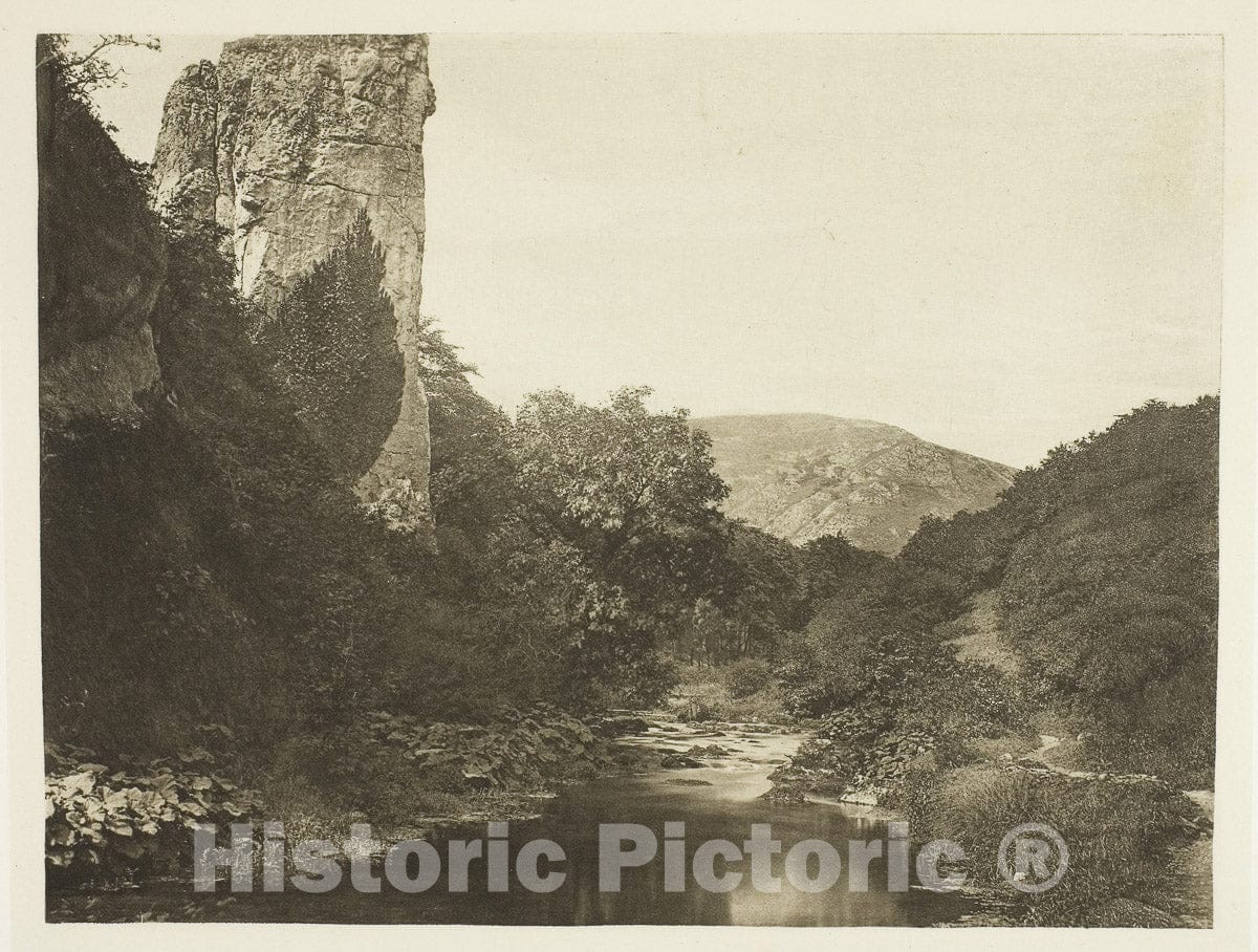 Art Photo : "Pickering Tor," Dove Dale, Peter Henry Emerson, c 1880, Vintage Wall Decor :