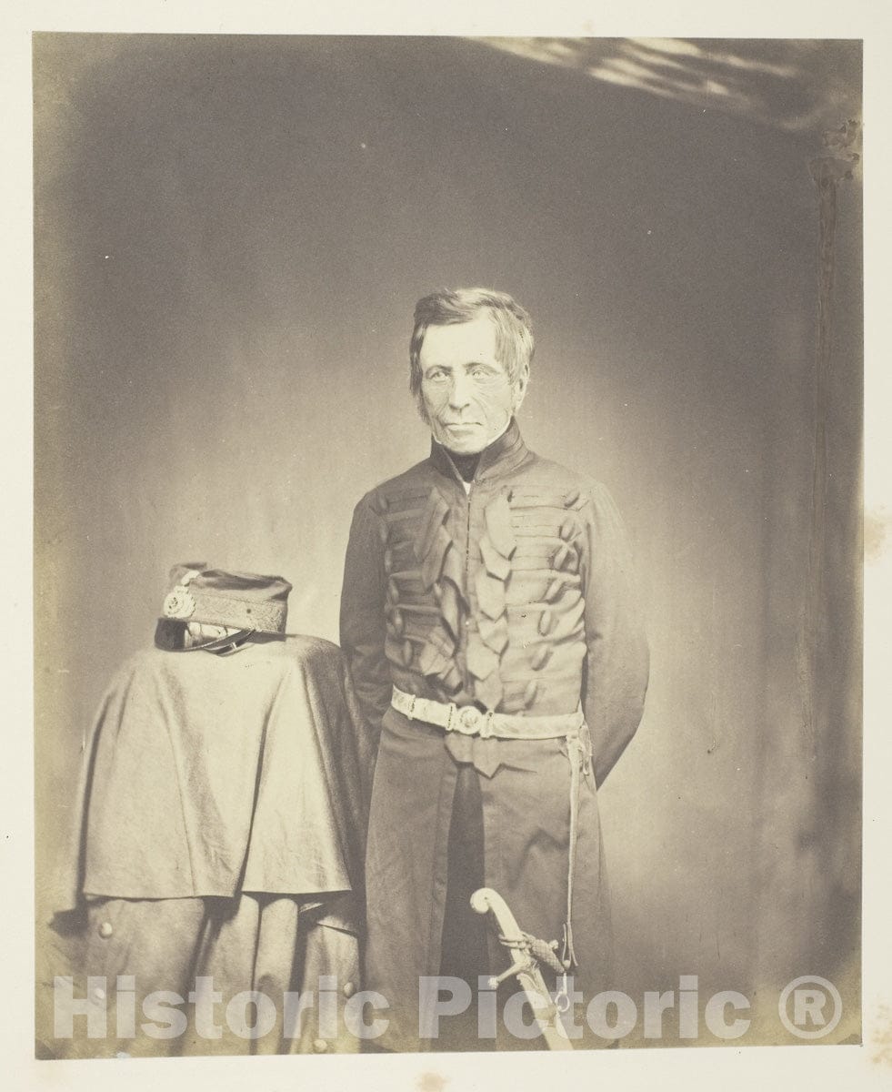 Art Photo : General Sir J. Burgoyne, Bart. G.C.B., Roger Fenton, c 1849, Vintage Wall Decor :