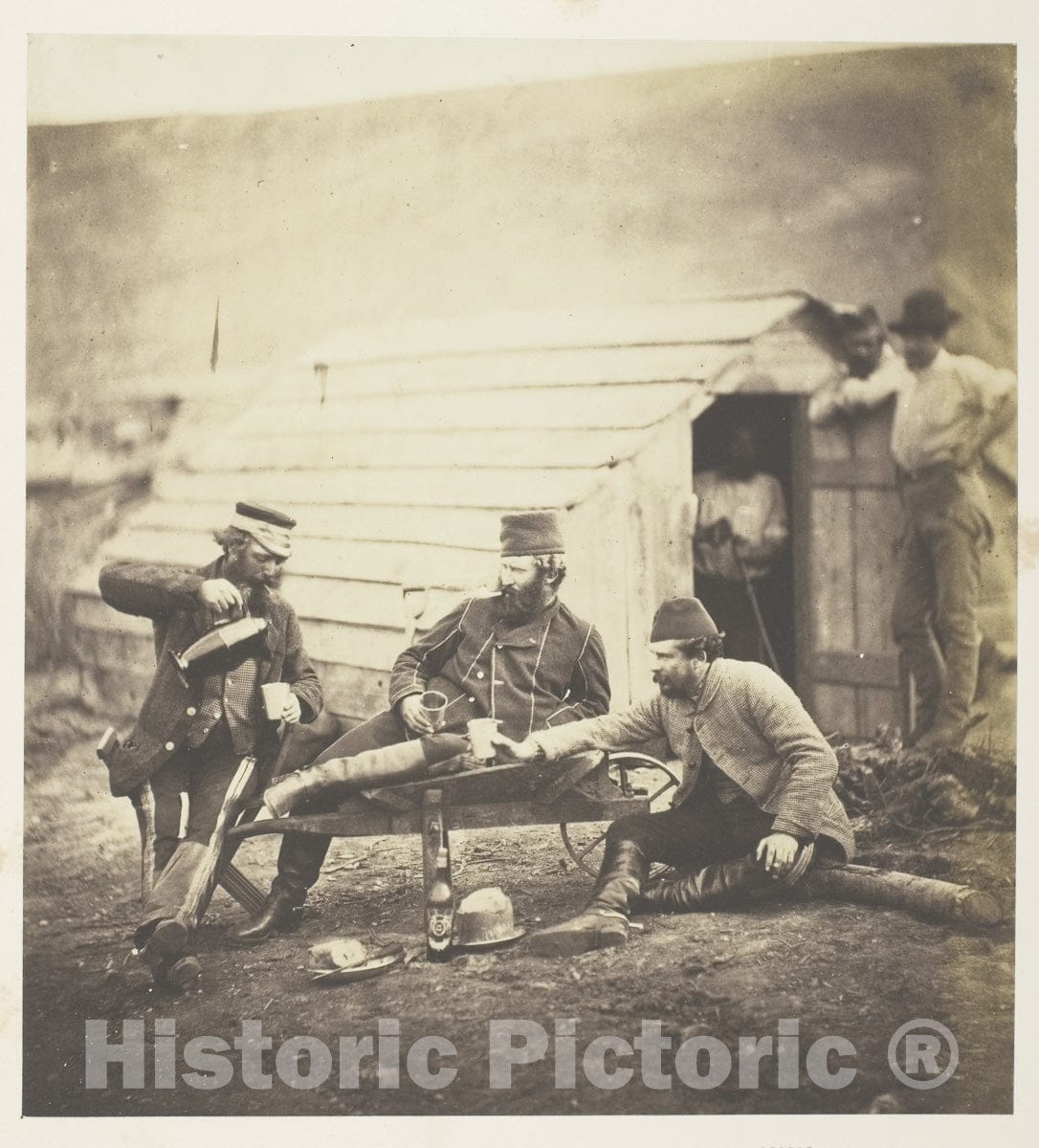 Art Photo : Hardships in the Camp, Roger Fenton, c 1855, Vintage Wall Decor :