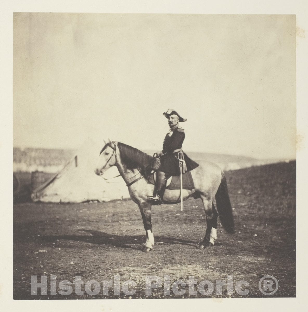 Art Photo : General Bosquet, Roger Fenton, c 1849, Vintage Wall Decor :