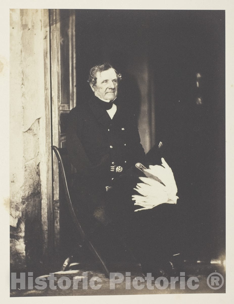 Art Photo : Field Marshall Lord Raglan, Roger Fenton, c 1849, Vintage Wall Decor :