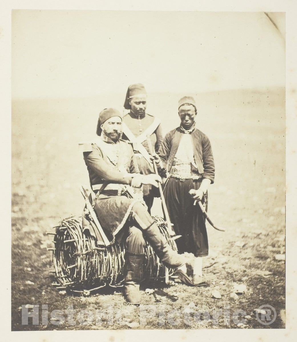 Art Photo : Ismail Pacha and Attendants, Roger Fenton, c 1849, Vintage Wall Decor :
