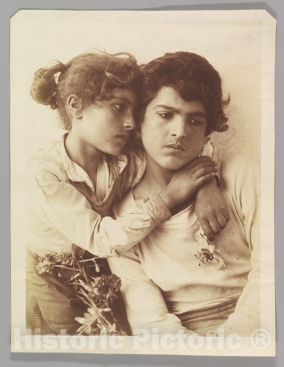 Photo Print : Wilhelm von Gloeden - Two Children : Vintage Wall Art