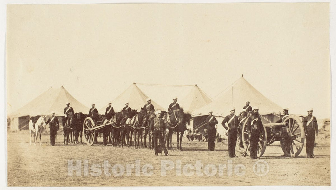 Photo Print : E.Troop Royal Horse Artillery, 1860 : Vintage Wall Art