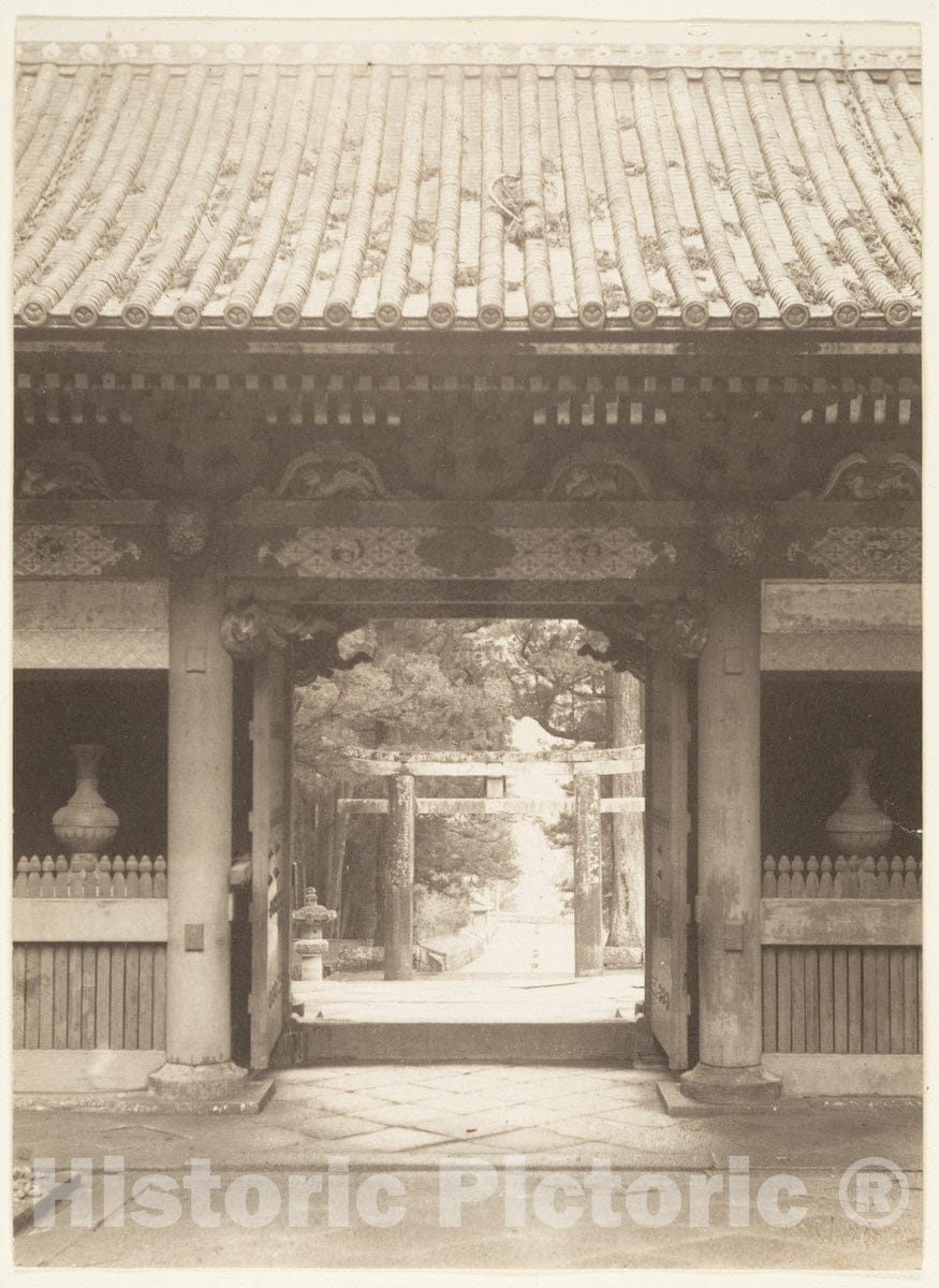 Photo Print : Adolf de Meyer - View Through a Gateway into a Garden : Vintage Wall Art