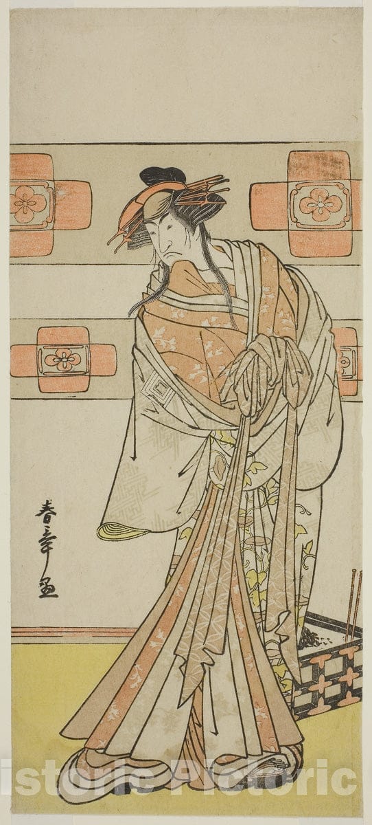 Art Print : Edo no Hana Mimasu Soga v3, Katsukawa Shunsho, c 1783, Vintage Wall Decor :